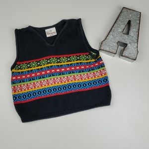 Hanna Andersson Sweater Vest Cotton Knit Stripe